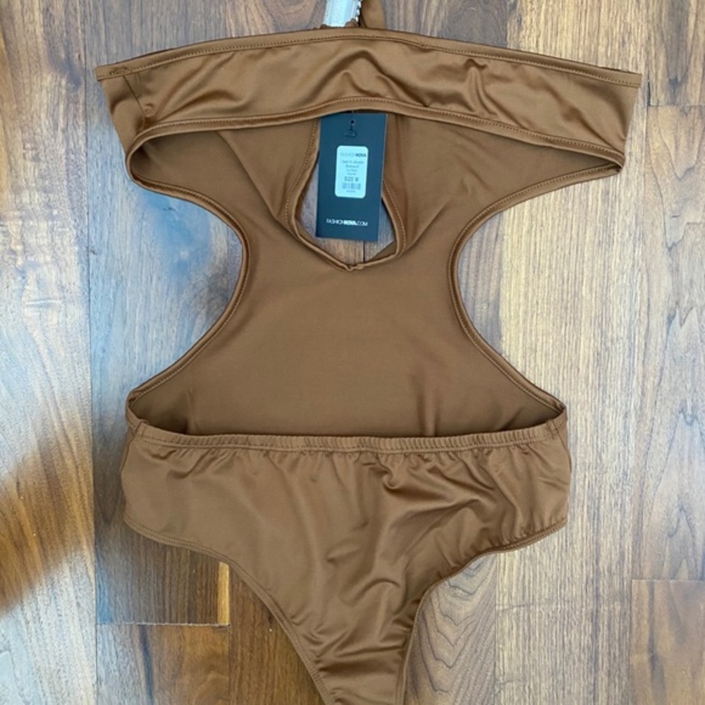 NWT FASHION NOVA BODYSUIT IN COGNAC | SZ‎ M - Picture 6 of 6
